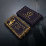 Altın Desenli Avukat Kartvizit T3274