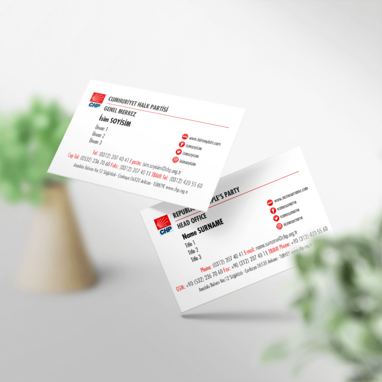 CHP Kartvizit 1000 Adet Baskı (Model M00018)