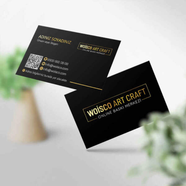 Siyah Gold Kartvizit Baskı 1000 Adet (Model Y808)