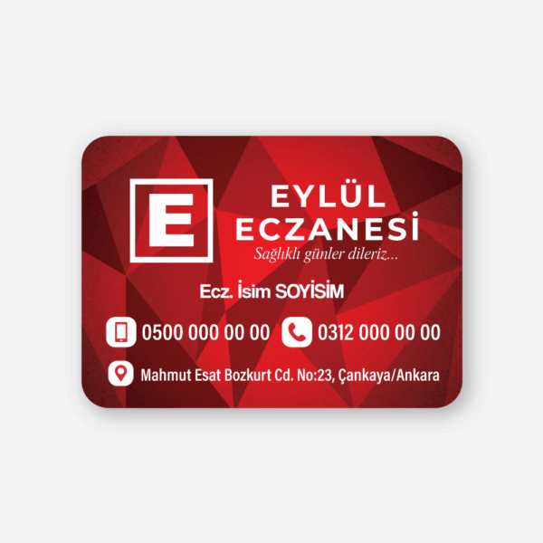 Eczane Magnet Bastırma 1000 Adet (Md:028) - Eczane Magnet Baskı