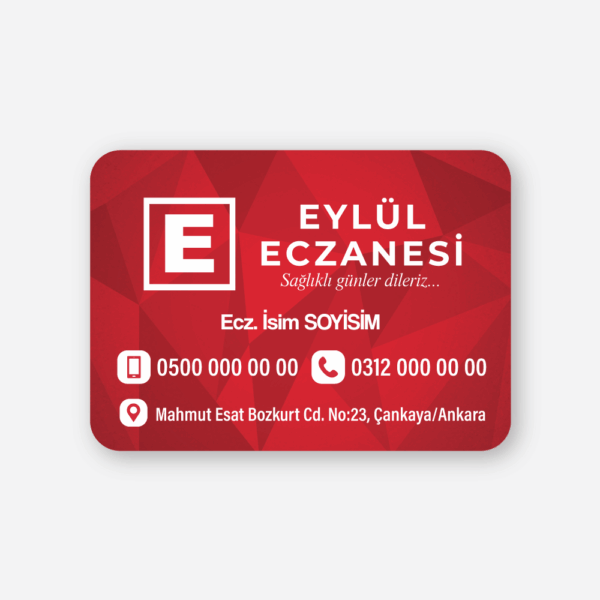 Eczane Magnet Bastırma 1000 Adet (Md:029) - Eczane Magnet Baskı