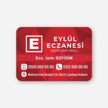 Eczane Magnet Bastırma 1000 Adet (Md:016)