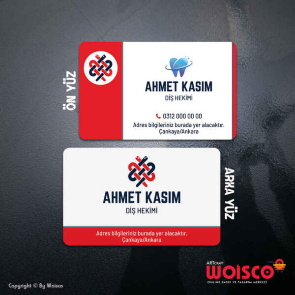 Diş Hekimi Kartvizit 1000 Adet Baskı (Model M7312)