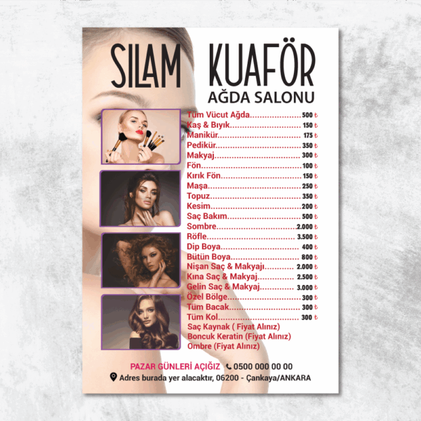 Kuaför Broşür - El İlanı Baskı (Md: TB039)