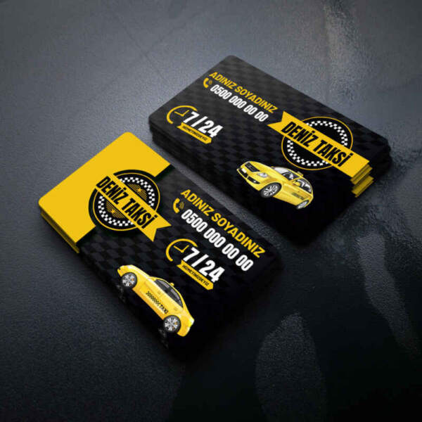 Taksici Kartvizit Tek veya Çift Yönlü Baskı (Md:T0195)