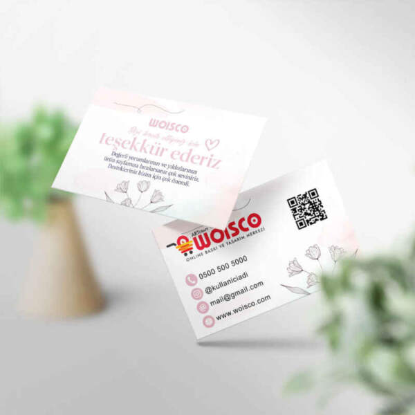 Teşekkür Kartı 1000 Adet Baskı (Model KJ081)