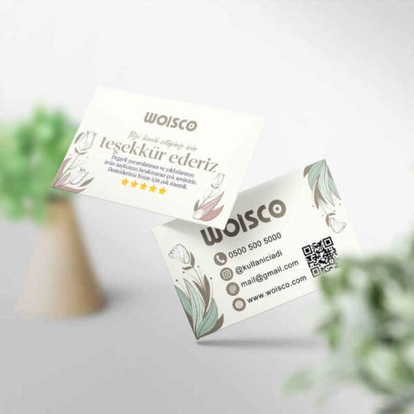 Teşekkür Kartı 1000 Adet Baskı (Md: KJ083)