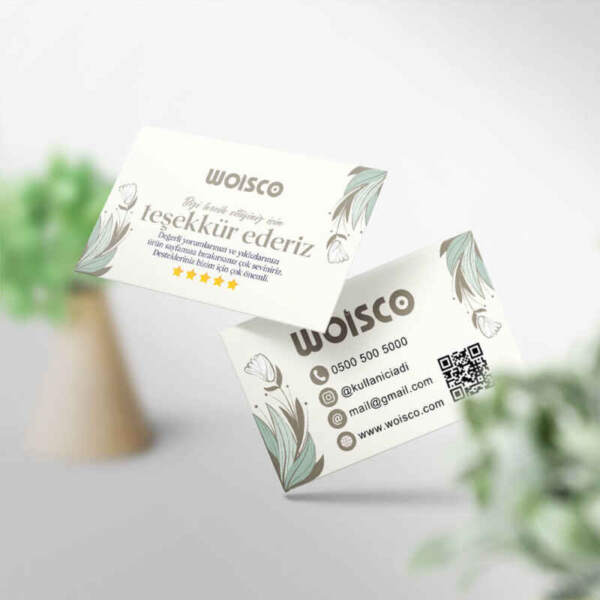 Teşekkür Kartı 1000 Adet Baskı (Md: KJ084)