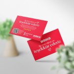 Kırmızı Teşekkür Kartı 1000 Adet Baskı (Md: KJ085)