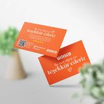 Turuncu Teşekkür Kartı 1000 Adet Baskı (Md: KJ086)