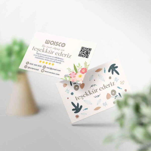 Teşekkür Kartı 1000 Adet Baskı (Md: KJ088)