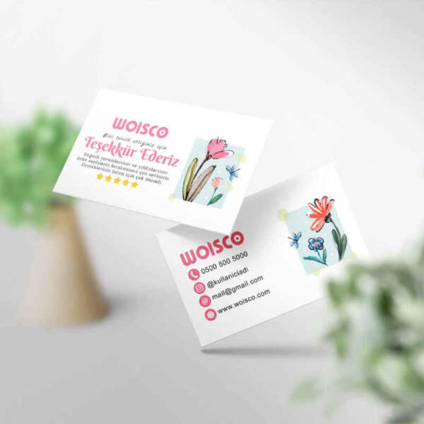 Teşekkür Kartı 1000 Adet Baskı (Md: KJ091)