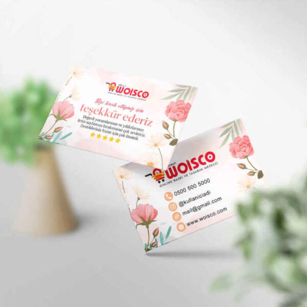 Teşekkür Kartı 1000 Adet Baskı (Model KJ072)