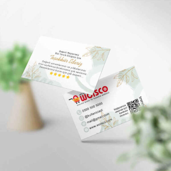 Teşekkür Kartı 1000 Adet Baskı (Model KJ078)