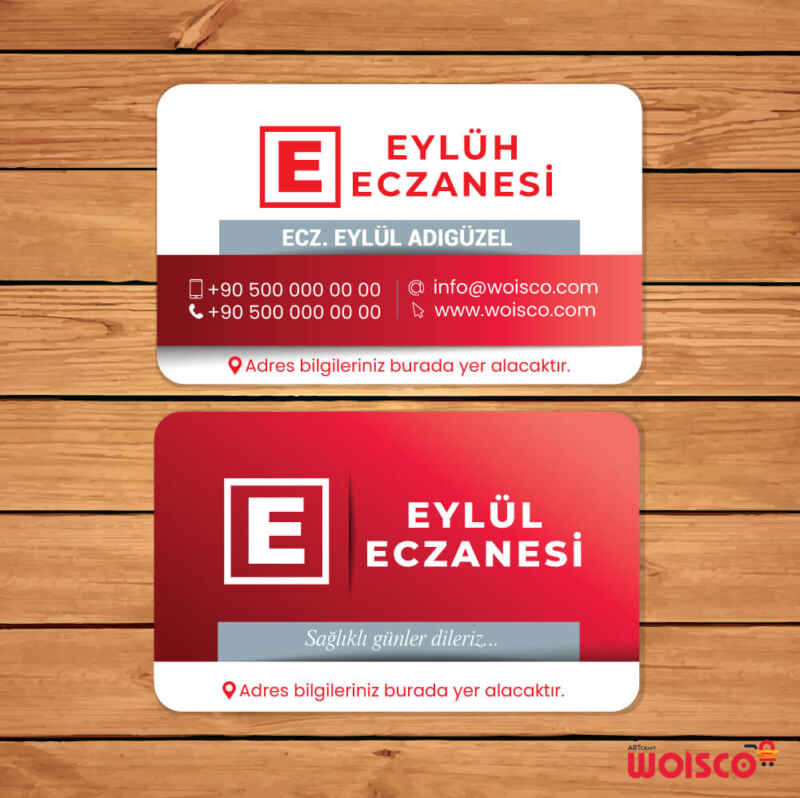 Eczane Kartvizit 1000 Adet Baskı (Model E251)