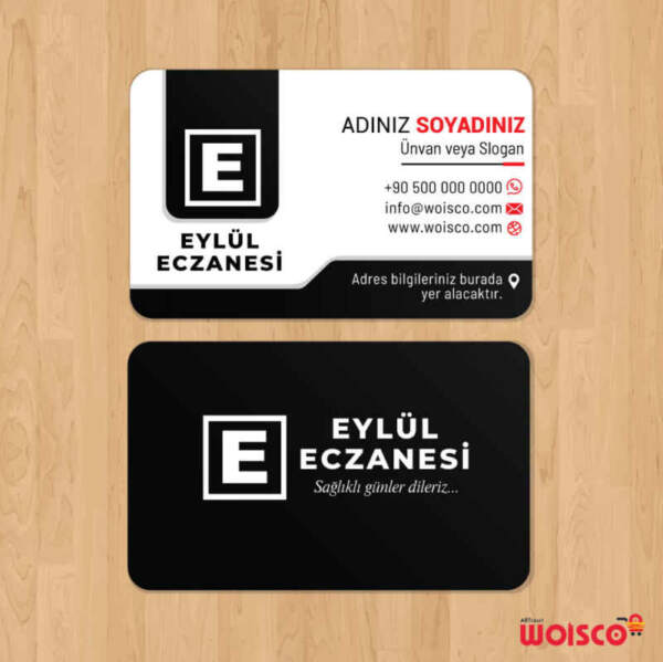 Eczane Kartvizit 1000 Adet Baskı (Model E253)