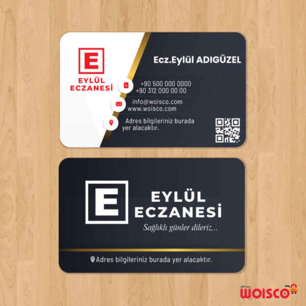 Eczane Kartvizit 1000 Adet Baskı (Model E255)