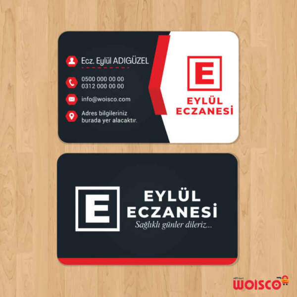 Eczane Kartvizit 1000 Adet Baskı (Model E259)