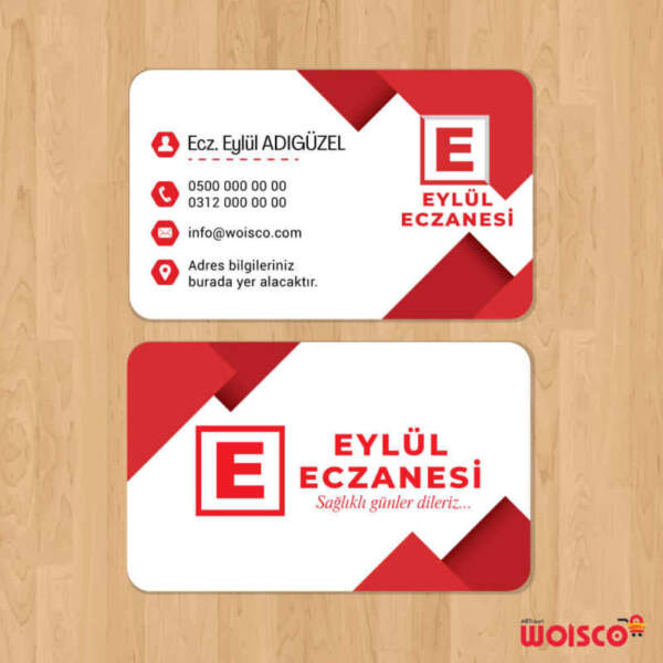 Eczane Kartvizit 1000 Adet Baskı (Model E260)