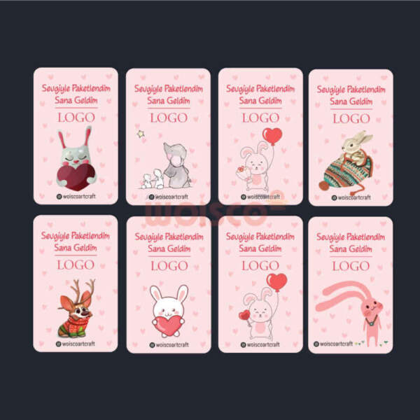 Pembe Teşekkür Kartı Baskı (Md: KJ0949)