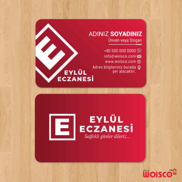 Eczane Kartvizit 1000 Adet Baskı (Model E236)