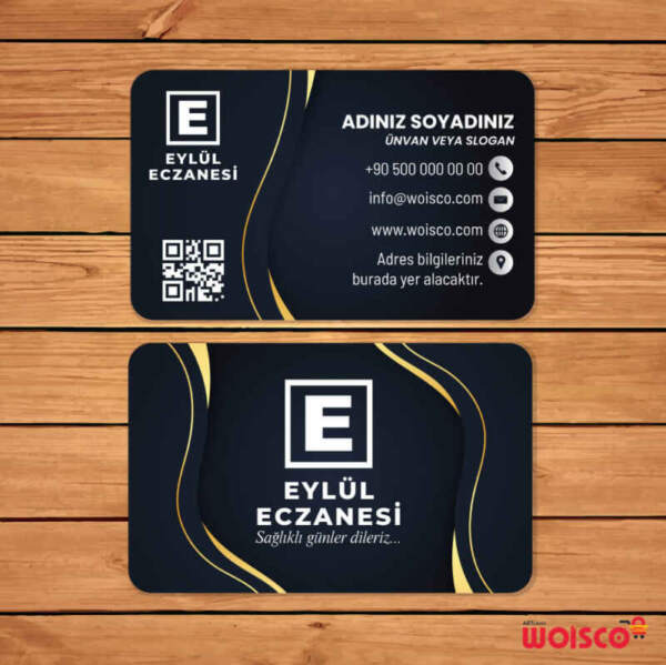 Eczane Kartvizit 1000 Adet Baskı (Model E239) Eczacı Kartvizit Bastırma