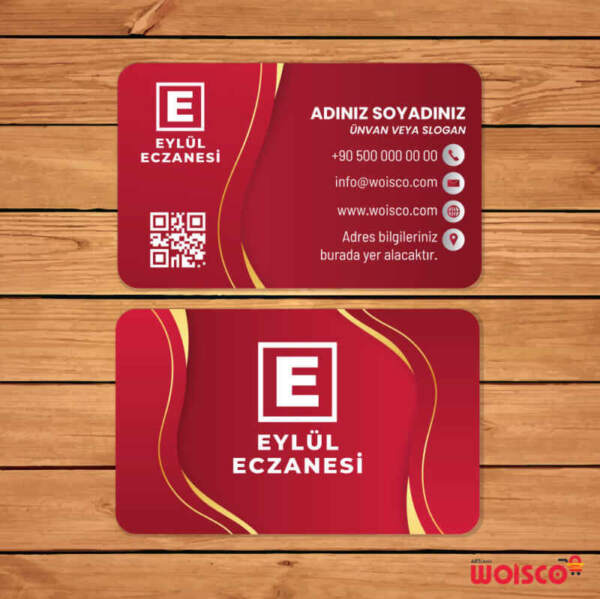 Eczane Kartvizit 1000 Adet Baskı (Model E241) Eczacı Kartvizit Bastırma