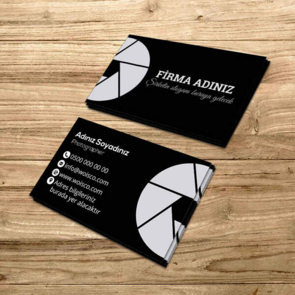 Fotografçı Kartvizit Baskı (Md:PH003) 1000 Adet Kartvizit Bastırma