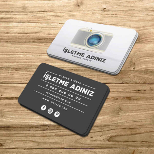 Fotografçı Kartvizit Baskı (Md:PH007) 1000 Adet Kartvizit Bastırma
