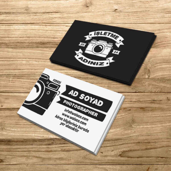 Fotografçı Kartvizit Baskı (Md:PH008) 1000 Adet Kartvizit Bastırma