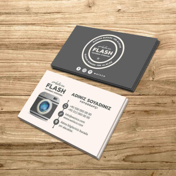 Fotografçı Kartvizit Baskı (Md:PH010) 1000 Adet Kartvizit Bastırma