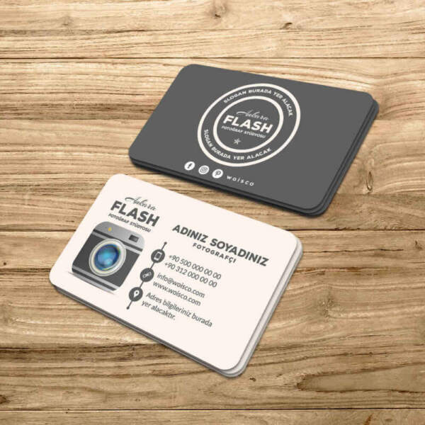 Fotografçı Kartvizit Baskı (Md:PH010) 1000 Adet Kartvizit Bastırma