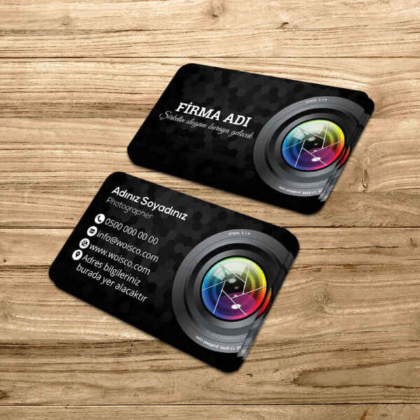 Fotografçı Kartvizit Baskı (Md:PH012) 1000 Adet Kartvizit Bastırma