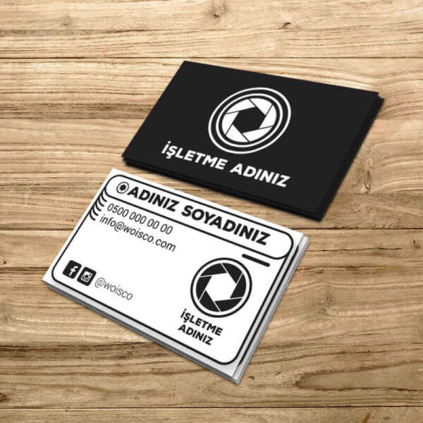 Fotografçı Kartvizit Baskı (Md:PH014) 1000 Adet Kartvizit Bastırma