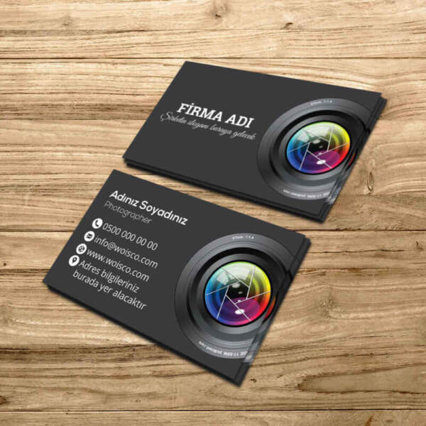 Fotografçı Kartvizit Baskı (Md:PH015) 1000 Adet Kartvizit Bastırma