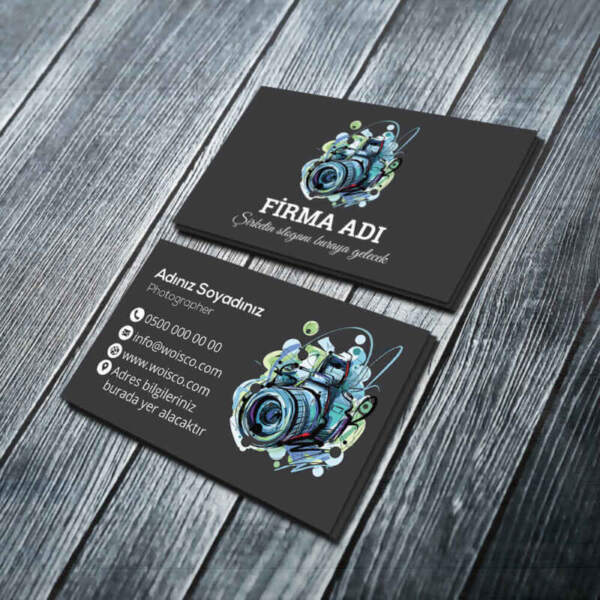 Fotografçı Kartvizit Baskı (Md:PH016) 1000 Adet Kartvizit Bastırma