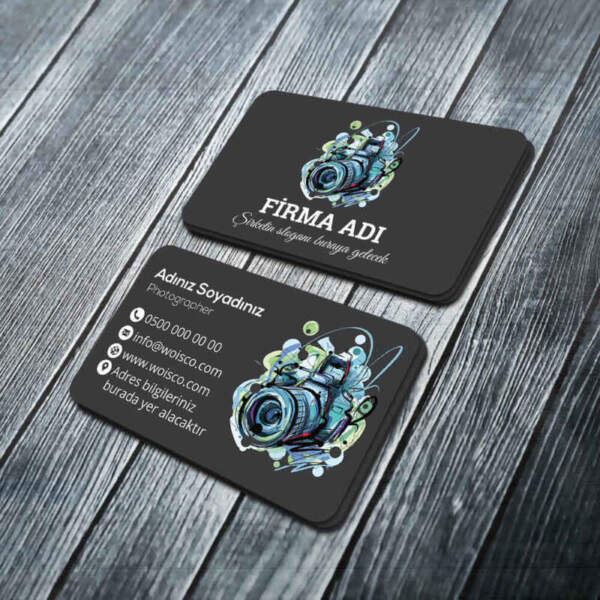 Fotografçı Kartvizit Baskı (Md:PH016) 1000 Adet Kartvizit Bastırma