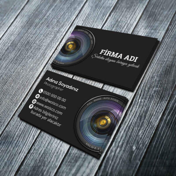 Fotografçı Kartvizit Baskı (Md:PH017) 1000 Adet Kartvizit Bastırma