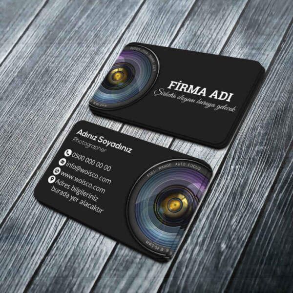 Fotografçı Kartvizit Baskı (Md:PH017) 1000 Adet Kartvizit Bastırma