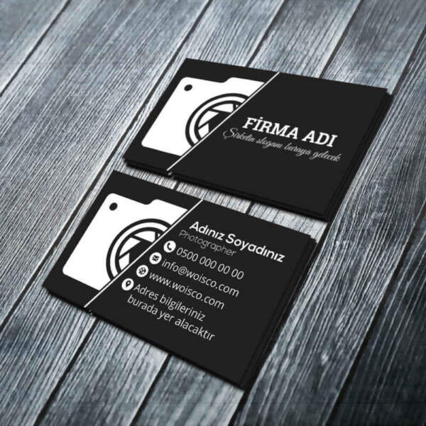 Fotografçı Kartvizit Baskı (Md:PH018) 1000 Adet Kartvizit Bastırma