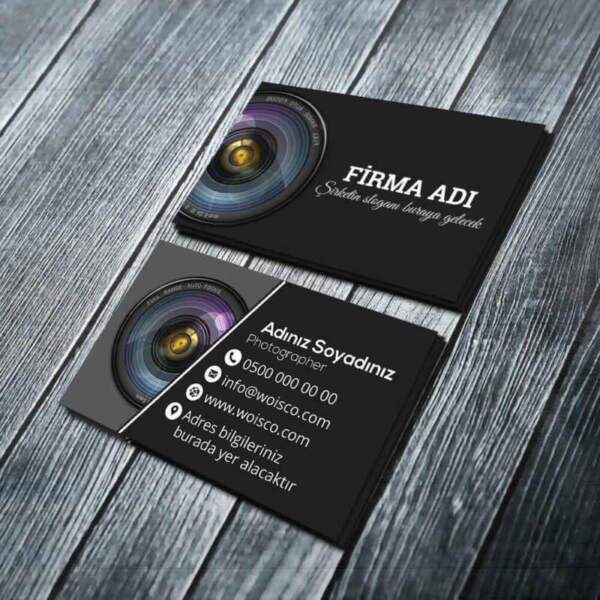 Fotografçı Kartvizit Baskı (Md:PH019) 1000 Adet Kartvizit Bastırma