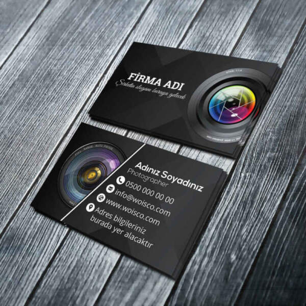 Fotografçı Kartvizit Baskı (Md:PH020) 1000 Adet Kartvizit Bastırma