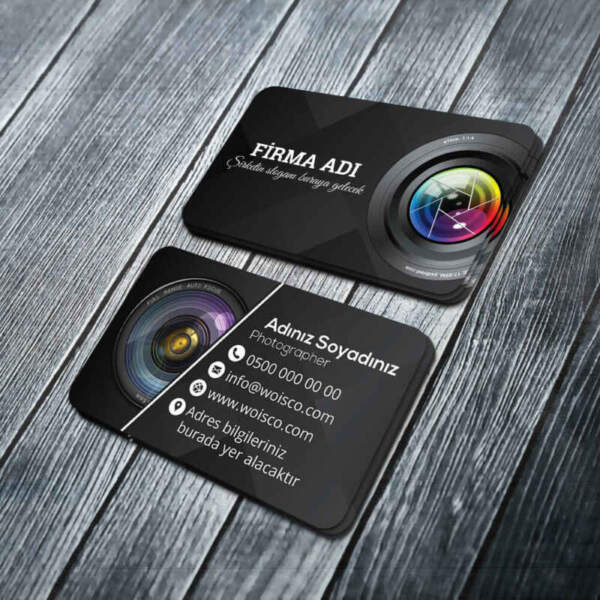 Fotografçı Kartvizit Baskı (Md:PH020) 1000 Adet Kartvizit Bastırma