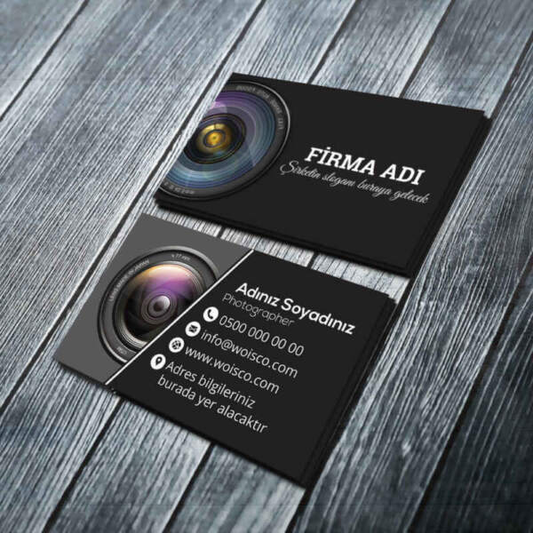 Fotografçı Kartvizit Baskı (Md:PH021) 1000 Adet Kartvizit Bastırma