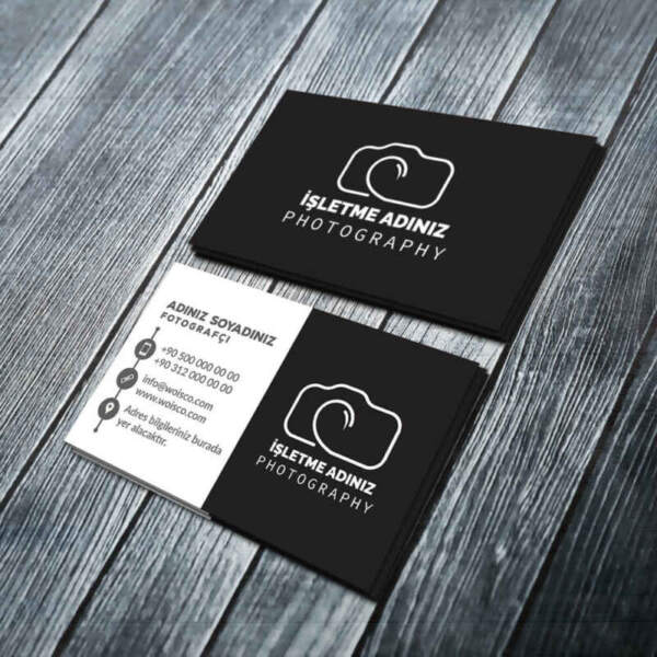Fotografçı Kartvizit Baskı (Md:PH022) 1000 Adet Kartvizit Bastırma
