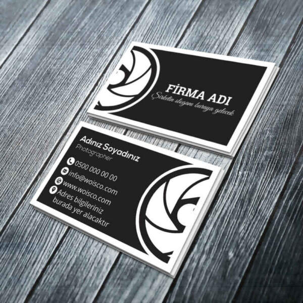 Fotografçı Kartvizit Baskı (Md:PH023) 1000 Adet Kartvizit Bastırma