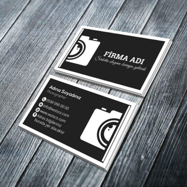 Fotografçı Kartvizit Baskı (Md:PH024) 1000 Adet Kartvizit Bastırma
