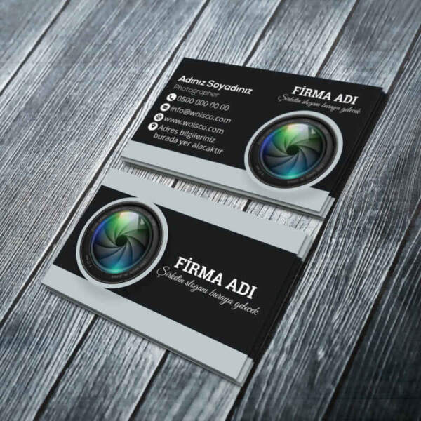 Fotografçı Kartvizit Baskı (Md:PH026) 1000 Adet Kartvizit Bastırma