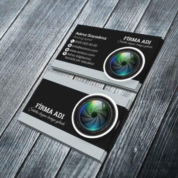 Fotografçı Kartvizit Baskı (Md:PH027) 1000 Adet Kartvizit Bastırma
