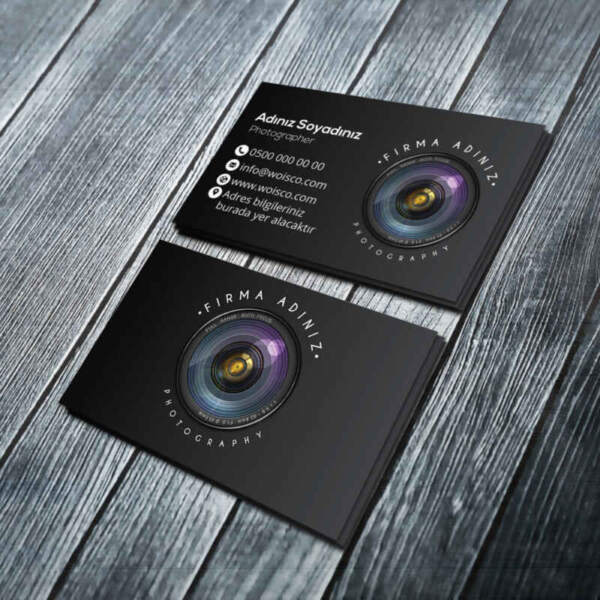 Fotografçı Kartvizit Baskı (Md:PH028) 1000 Adet Kartvizit Bastırma